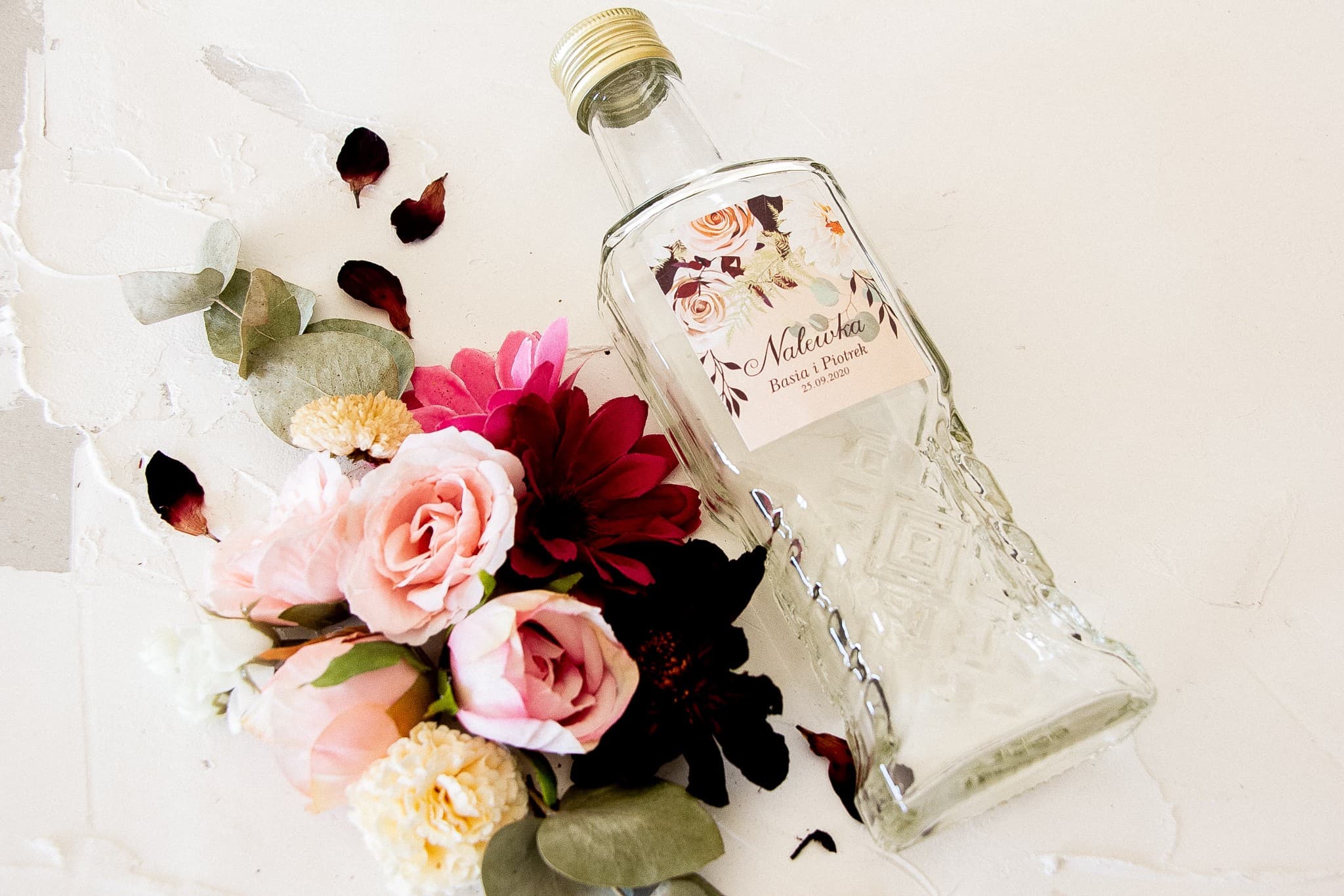 Buteleczki na nalewki 100ml 200ml, personalizowane | Podziękowania dla Gości Weselnych | Korani nr 2