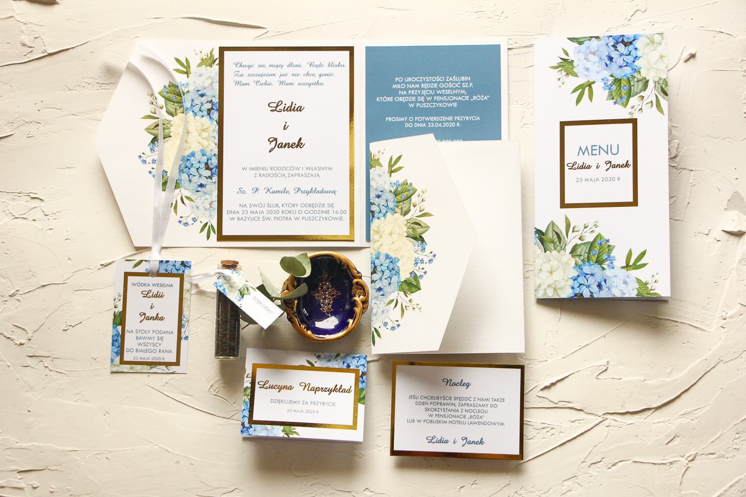 Próbki Zaproszeń Ślubnych, Zestaw Testowy Papeterii | Sprawdź Jakość Papieru i Druku | Avril nr 1